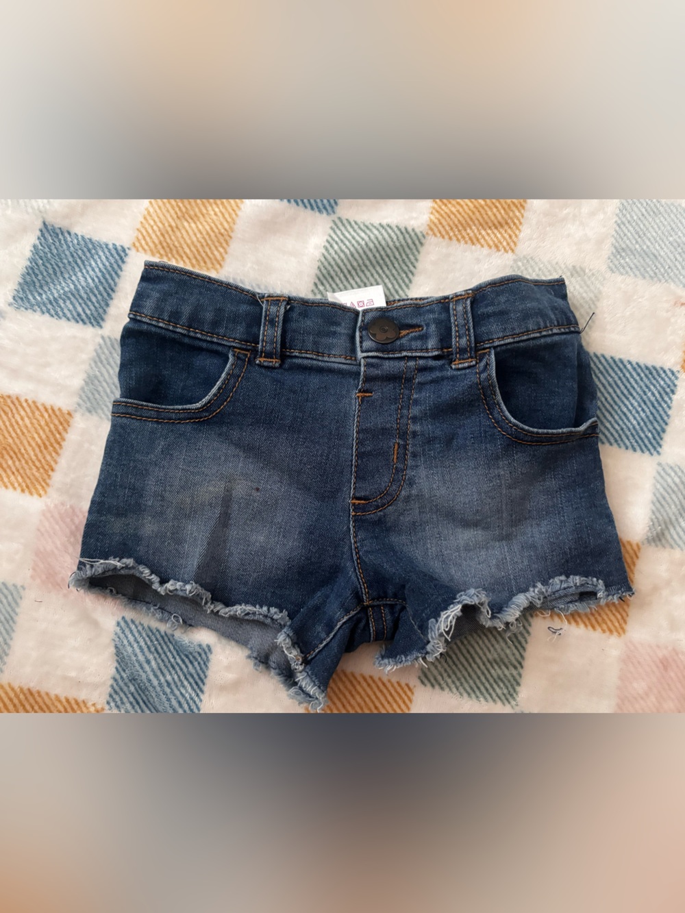 Dark Wash Distressed Denim Shorts